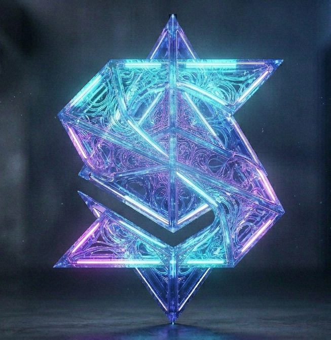 SHENYZ crystal geometric star logo